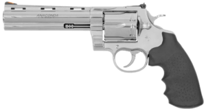 Colt Mfg ANACONDASP8RFT Anaconda Target 44 Mag 6rd 8″ Semi-Bright Stainless Vent Rib Barrel  Cylinder & Frame  Walnut Target Grip