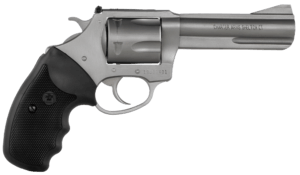 Charter Arms 79942 Pitbull  Large 9mm Luger 5 Shot 4.20″ Matte Stainless Steel Barrel  Cylinder & Frame w/Black Finger Grooved Rubber Grip