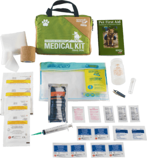 Adventure Medical Kits 01350115 Adventure Trail Dog Medical Kit Treats Injuries Green