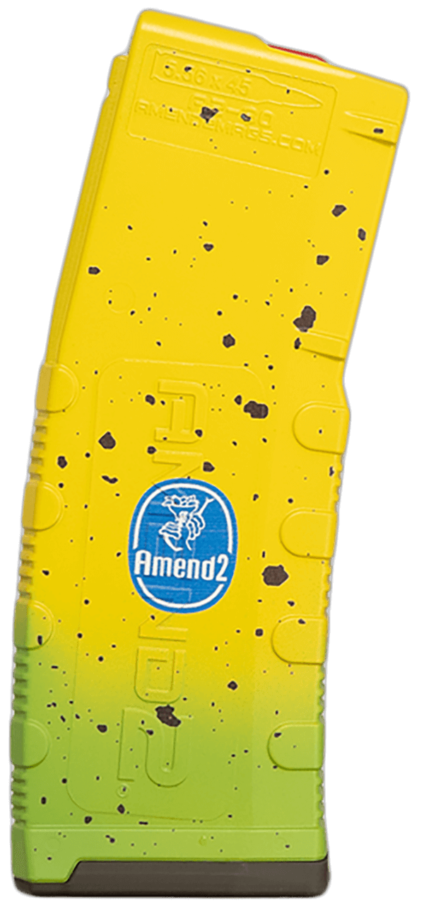 Amend2 556BANANA30 MOD-2 Banana 30rd 5.56mm Compatible w/ AR-15 Yellow/Green