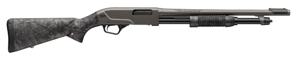 Winchester Repeating Arms 512458395 SXP Hybrid Defender Compact 12 Gauge Pump 3″ 5  2 3/4″ Shells 18″ Black Chrome Steel Barrel  Gray Perma-Cote Drilled & Tapped Aluminum Receiver  Fixed Forged Carbon Gray Synthetic Stock