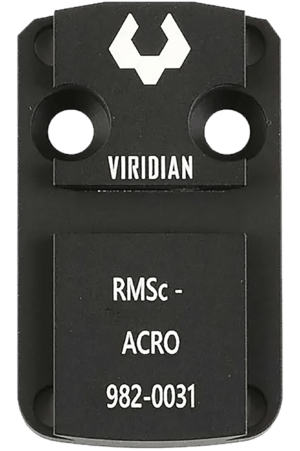 Viridian 9820031 RFX 44 Shield RMSc Mounting Adapter  Black Anodized