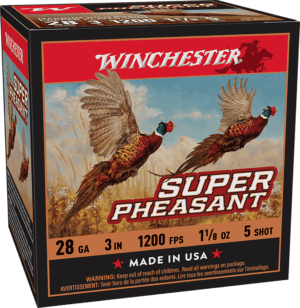 Winchester Ammo X283PH5 Super Pheasant  28 Gauge 3″ 1 1/8 oz 5 Shot 25 Per Box/ 10 Case