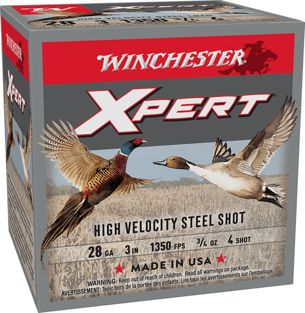 Winchester Ammo WEXP2834 Xpert High Velocity 28 Gauge 3″ 3/4 oz 4 Shot 25 Per Box/ 10 Case