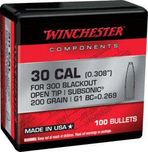 Winchester Ammo WB300B200X   300 Blackout 200 gr Open Tip 100 Per Box/ 10 Case