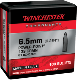 Winchester Ammo WB65PP129X Power-Point  6.5 Creedmoor 129 gr 100 Per Box/ 10 Case