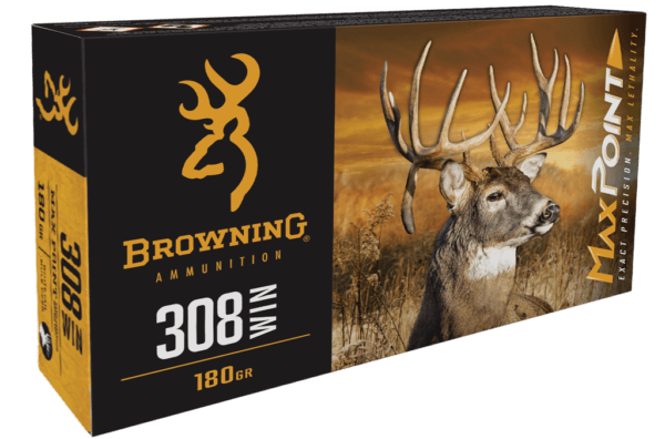 Browning Ammo B192103082 Max Point  308 Win 168 gr 20 Per Box/ 10 Case