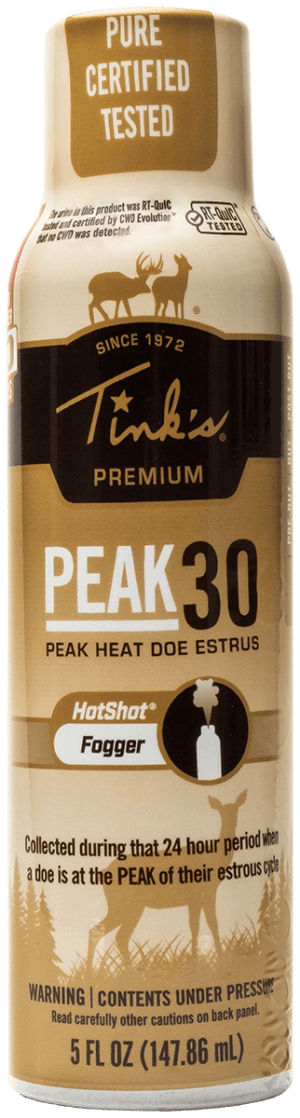 Tinks W5503 Peak30 Hot Shot Deer Doe In Estrus Scent 5 oz Fogger