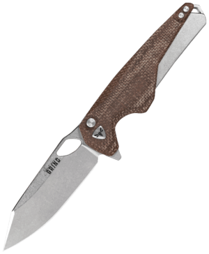 Kershaw 1380 Husker  EDC 3″ Folding Trailing Point Plain Bead Blasted 8Cr13MoV SS Blade  Stonewashed Stainless Steel Handle