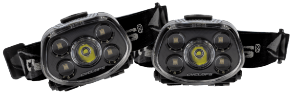 Cyclops CYC-HLFXP-2PK Force XP LED Headlamp  Black 3.2/5.5/15/350 Lumens Red/Green Cree LED