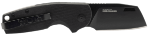 S.O.G SOG11181141 Flash AT EDC 3.45″ Folding Plain Satin Cryo D2 Steel Blade  Urban Grey GRN Handle  Peg Box Pkg