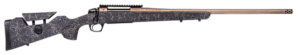 CVA CR3960F Cascade Long Range Hunter Full Size 7mm Rem Mag 24″ Smoked Bronze Cerakote Steel Threaded Barrel  Black w/Smoked Bronze Web Synthetic Stock