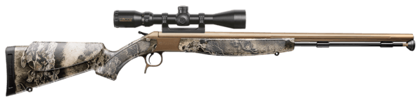 CVA CR3806SSC Crossfire  50 Cal Firestick 26″ Burnt Bronze Nitride Cerakote Fluted Barrel  Drilled & Tapped Receiver   Realtree Excape Fixed Synthetic Stock  KonusPro Scope