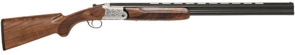 Chiappa Firearms 930.378 202AE  12 Gauge Break Open 3″ 2 28″ Black Chrome Lined Vent Rib Barrel  Nickel-Plated Engraved Aluminum Receiver  Fixed Walnut Stock