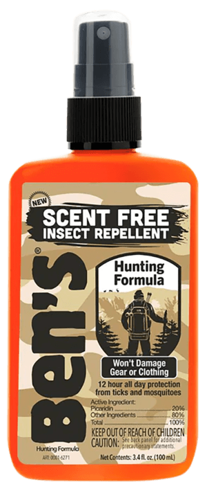 Adventure Medical Kits 00067366 Ben’s Hunting Formula Unscented 3.40 oz Spray Repels Mosquitos/Ticks Effective Up to 12 hrs