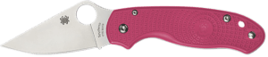 Spyderco C223PN Para 3 Lightweight Breast Cancer EDC 2.93″ Folding Plain Satin CTS BD1N SS Blade  Pink Textured FRN Handle