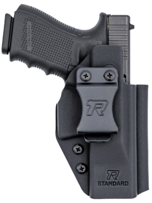 Rounded Gear RGUNVRSLSTNDRDBLK Universal Kydex  IWB Black Kydex Belt Clip Fits Standard Sized Handguns Right Hand