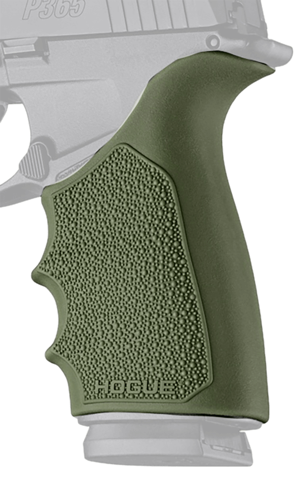 Hogue 18521 Grip Sleeve Handall Beavertail OD Green Rubber