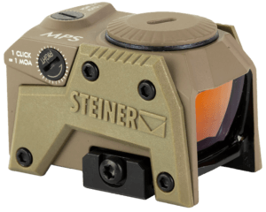 Steiner 8700MPSFDE Micro Pistol Sight  Flat Dark Earth 1x20mm x 16mm 3.3 MOA Red Dot Reticle  Features 13 Hour Auto Shutoff
