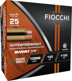 Fiocchi 10BA Hyperformance  10mm 155 gr XPB 25 Per Box/ 8 Case