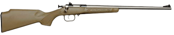 Crickett KSA2243 My First Rifle Gen2 22 S/L/LR Single Shot 16.10″ Stainless Steel Barrel & Receiver  Desert Tan Synthetic Fixed Stock  EZ Loader