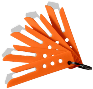 Hogue 35884 Expel Blade Guard Orange Nylon Includes 5 #60 High Carbon Steel Blade  5 Guards & 1 Key Ring