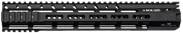 BCM RAIDERM13556BLK RAIDER-M13 Rail  Black Anodized 13.00″ M-LOK Free-Floating Style Made of Aluminum for AR-Platform