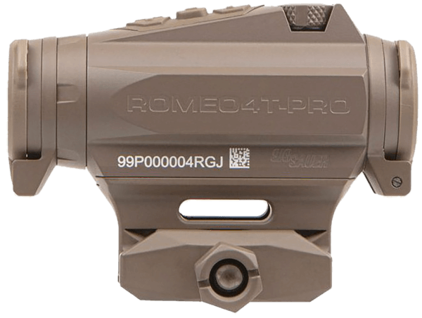 Sig Sauer Electro-Optics SOR44102 Romeo4T Pro Flat Dark Earth 1x20mm 2 MOA Red Quad Ballistic Circle Dot Reticle