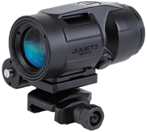 Sig Sauer Electro-Optics SOJ3M011 Juliet3-Micro Magnifier Flat Dark Earth 3x 22mm Modern Sporting Rifle/ AR Features 90 Degree push-button flip-to-side magnifier mount