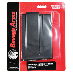 Savage Arms 55183 10BA  Blued Detachable 10rd for 6.5 Creedmoor  308 Win Savage 10BA/10BA Stealth/10GRS