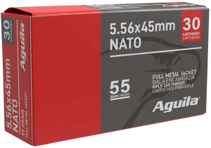 Aguila 1E556155   5.56NATO 55gr Full Metal Jacket 450rd Box