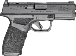 Springfield Armory HCP9379BOSPCAP25 Hellcat Pro OSP Gear Up 25 Package *CA Compliant 9mm Luger 10+1 3.70″ Black Melonite Steel Barrel & Optic Ready/Serrated Steel Slide  Black Polymer Frame w/Picatinny Rail  Crimson Trace CTS-1500 Red Dot  5 Mags & Bag