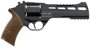 Chiappa Firearms CF340343 Rhino 60DS *CA Compliant 10mm Auto 6 Shot 6″ Black Anodized Picatinny Rail/Vent Rib Barrel  Black Cylinder  Black Anodized Aluminum Frame w/Picatinny Rail  Walnut Grip