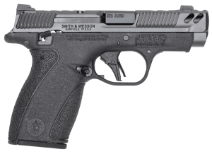 Smith & Wesson 14418 PC Bodyguard 2.0 Carry Comp Micro Frame 380 ACP 10+1 3.10″ Black Armornite Ported Barrel  Gray Armornite Stainless Steel Serrated Slide  Black Polymer Frame  Black Textured Grip  Manual Thumb Safety