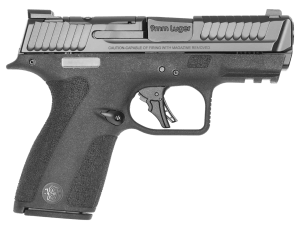 Smith & Wesson 14264 M&P Shield X Sub-Compact Frame 9mm Luger 15+1 3.60″ Black Armornite Target Crown Barrel  Black Armornite Stainless Steel Optic Cut/Serrated Slide  Black Polymer Frame w/Picatinny Rail  Textured Grip  Manual Thumb Safety