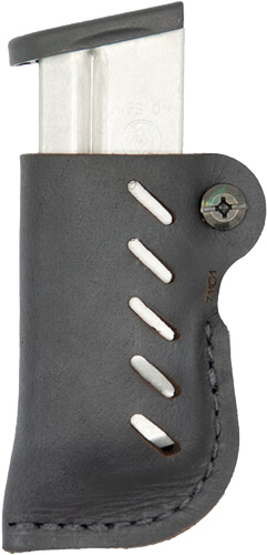 VERSACARRY LEATHER MAG HOLDER SINGLE STACK W/ FLEX VENT BLK