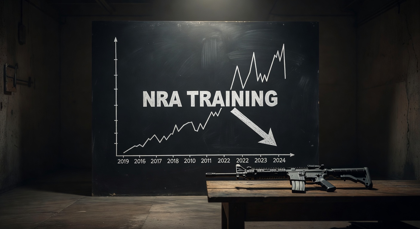 Line graph showing dramatic rise in antisemitic incidents from 2019-2024, with NRA training overlay as the solution.
