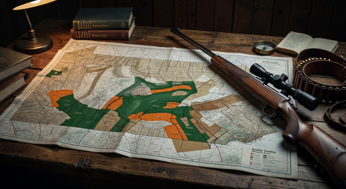 Map of Pennsylvania highlighting 2026-27 hunting zones, Sunday hunting expansions, and key deer season dates.