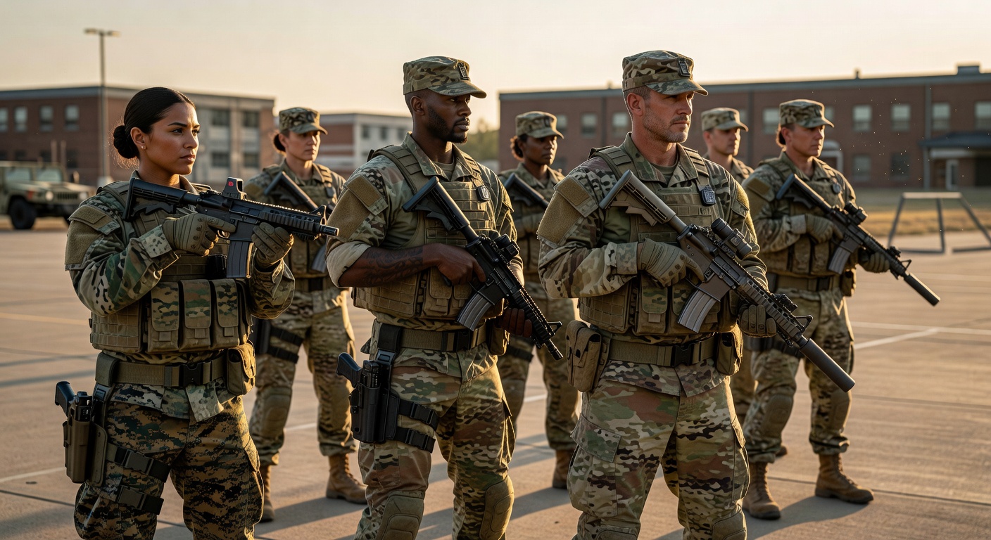 U.S. service members exercising their right to carry personal firearms on a military installation under the new Pentagon policy