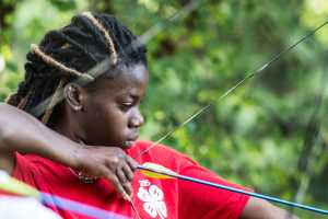 Collage of 4-H youth competing in rifle, pistol, shotgun, and archery events, highlighting diverse shooting disciplines