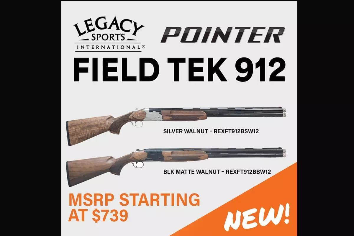Pointer FT912 over/under shotgun in black receiver and walnut stock with 28-inch barrel